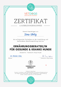 Zertifikat + Ausbildungsnachweis